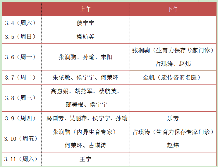 【三月之约】免费专家门诊，免费生育力检查